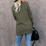Women's Long Sleeve Knit Cardigan Sweater Women's Outerwear - Tophatter Daily Deals