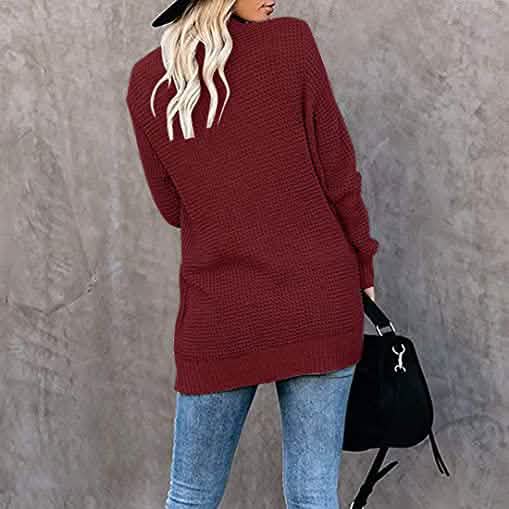 Women's Long Sleeve Knit Cardigan Sweater Women's Outerwear - Tophatter Daily Deals