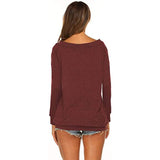 Women's Long Sleeve Off Shoulder Top Women's Tops - Tophatter Daily Deals