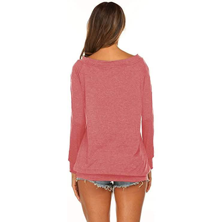 Women's Long Sleeve Off Shoulder Top Women's Tops - Tophatter Daily Deals