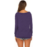 Women's Long Sleeve Off Shoulder Top Women's Tops - Tophatter Daily Deals
