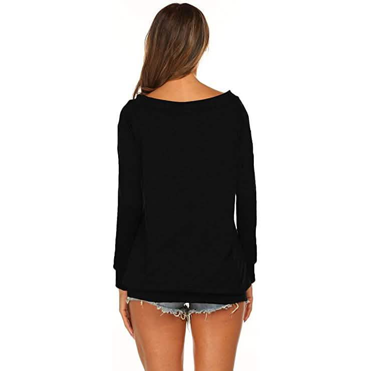 Women's Long Sleeve Off Shoulder Top Women's Tops - Tophatter Daily Deals