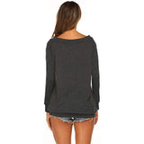 Women's Long Sleeve Off Shoulder Top Women's Tops - Tophatter Daily Deals