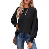 Women's Long Sleeve Top Black Women's Tops - Tophatter Daily Deals