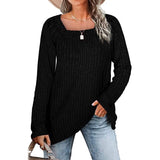 Women's Long Sleeve V Neck Sweater Tops Black Women's Tops - Tophatter Daily Deals