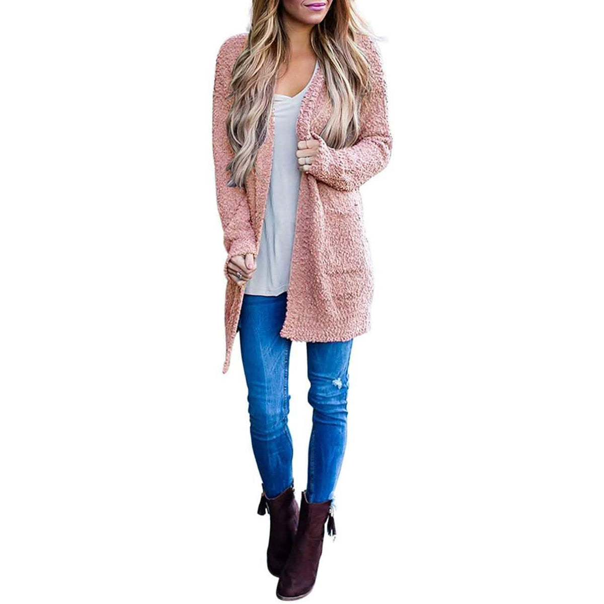 Women's Long-Sleeved Soft Chunky Knitted Sweater Women's Outerwear - Tophatter Daily Deals