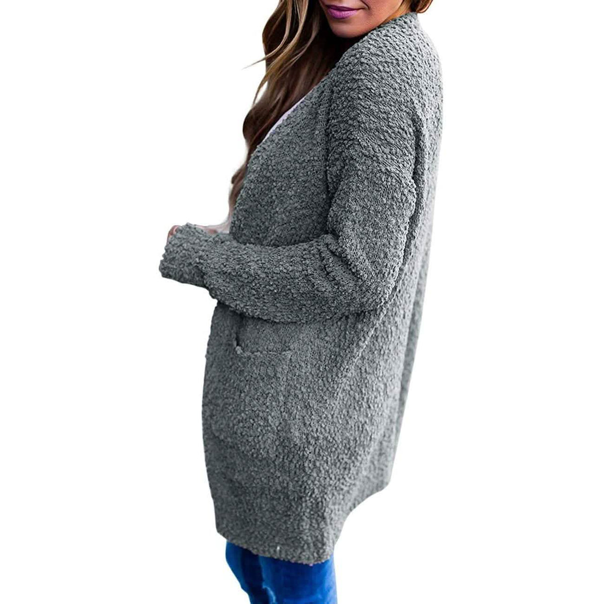 Women's Long-Sleeved Soft Chunky Knitted Sweater Women's Outerwear - Tophatter Daily Deals