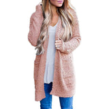 Women's Long-Sleeved Soft Chunky Knitted Sweater Pink Women's Outerwear - Tophatter Daily Deals