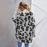 Women's Long Sleeves Leopard Print Knitting Cardigan Women's Outerwear - Tophatter Daily Deals