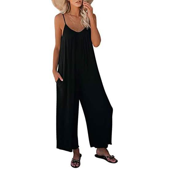 Women's Loose Sleeveless Jumpsuits Black Women's Dresses - Tophatter Daily Deals