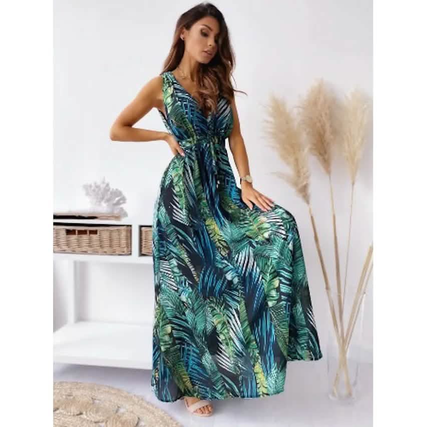Women's Maxi Sleeveless Backless Dress Green Women's Dresses - Tophatter Daily Deals