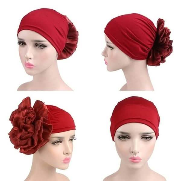 Women's Milk Silk Flower Turban Hats - Tophatter Daily Deals