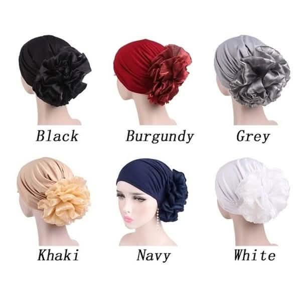 Women's Milk Silk Flower Turban Hats - Tophatter Daily Deals
