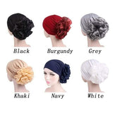 Women's Milk Silk Flower Turban Hats - Tophatter Daily Deals