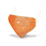 Women's Net Sun Diamond Mask Orange Face Masks & PPE - Tophatter Daily Deals