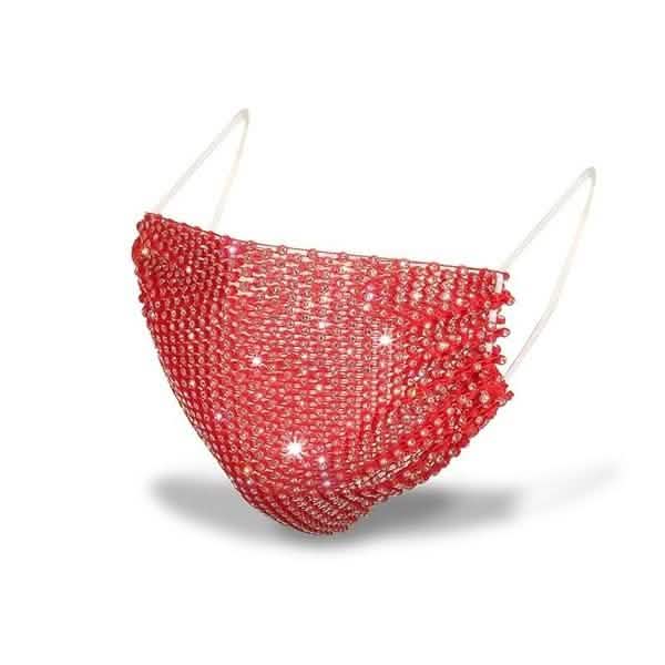 Women's Net Sun Diamond Mask Red Face Masks & PPE - Tophatter Daily Deals