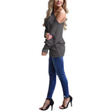 Women's Off-Shoulder Long-Sleeved Top Women's Tops - Tophatter Daily Deals