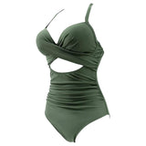 Women's One Piece High Waist Swimwear Tummy Control Cutout Women's Swimwear - Tophatter Daily Deals