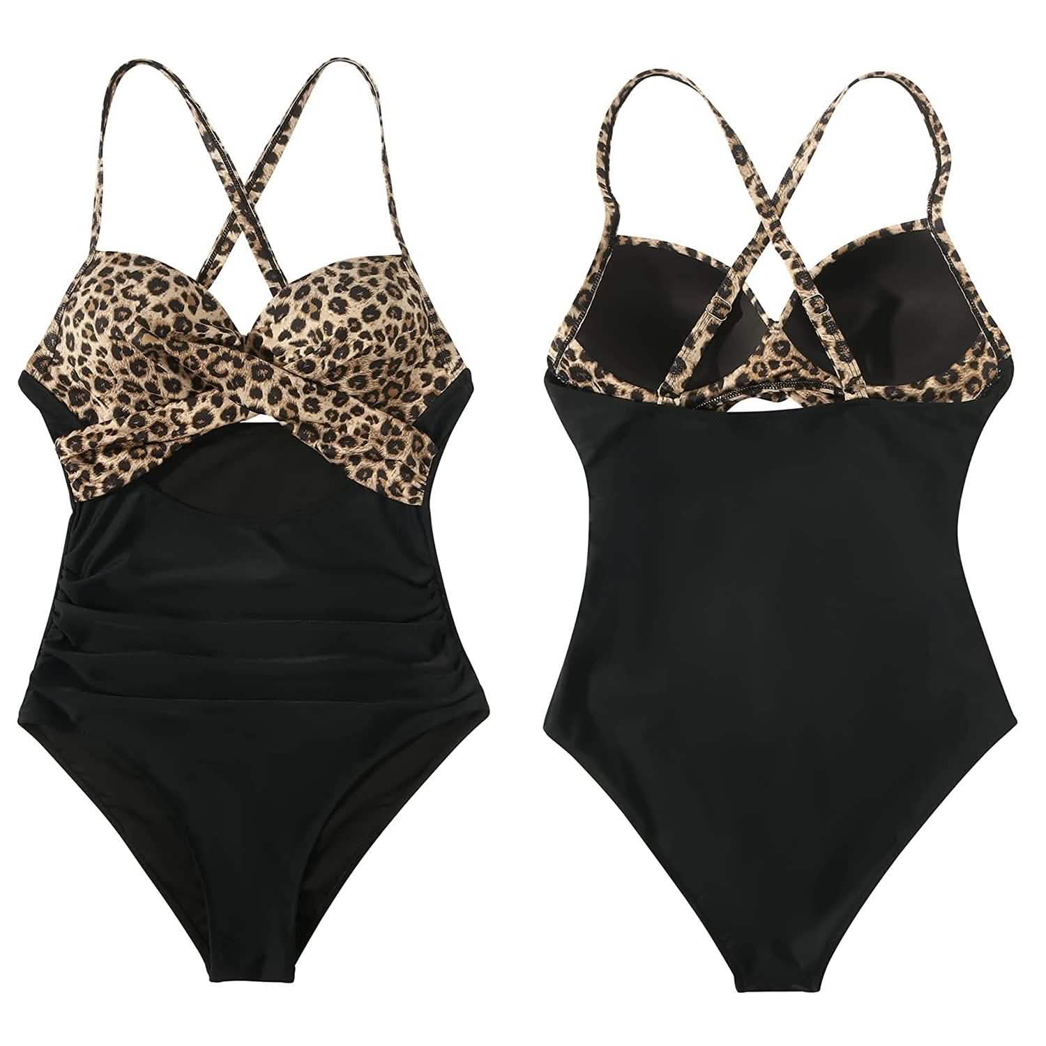 Women's One Piece High Waist Swimwear Tummy Control Cutout Women's Swimwear - Tophatter Daily Deals