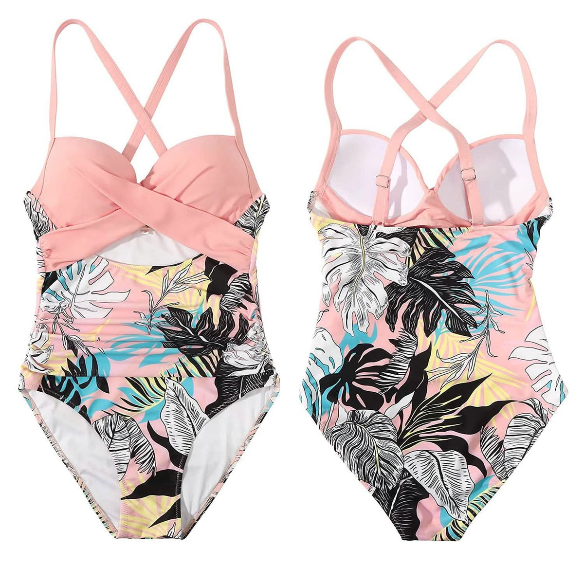 Women's One Piece High Waist Swimwear Tummy Control Cutout Women's Swimwear - Tophatter Daily Deals