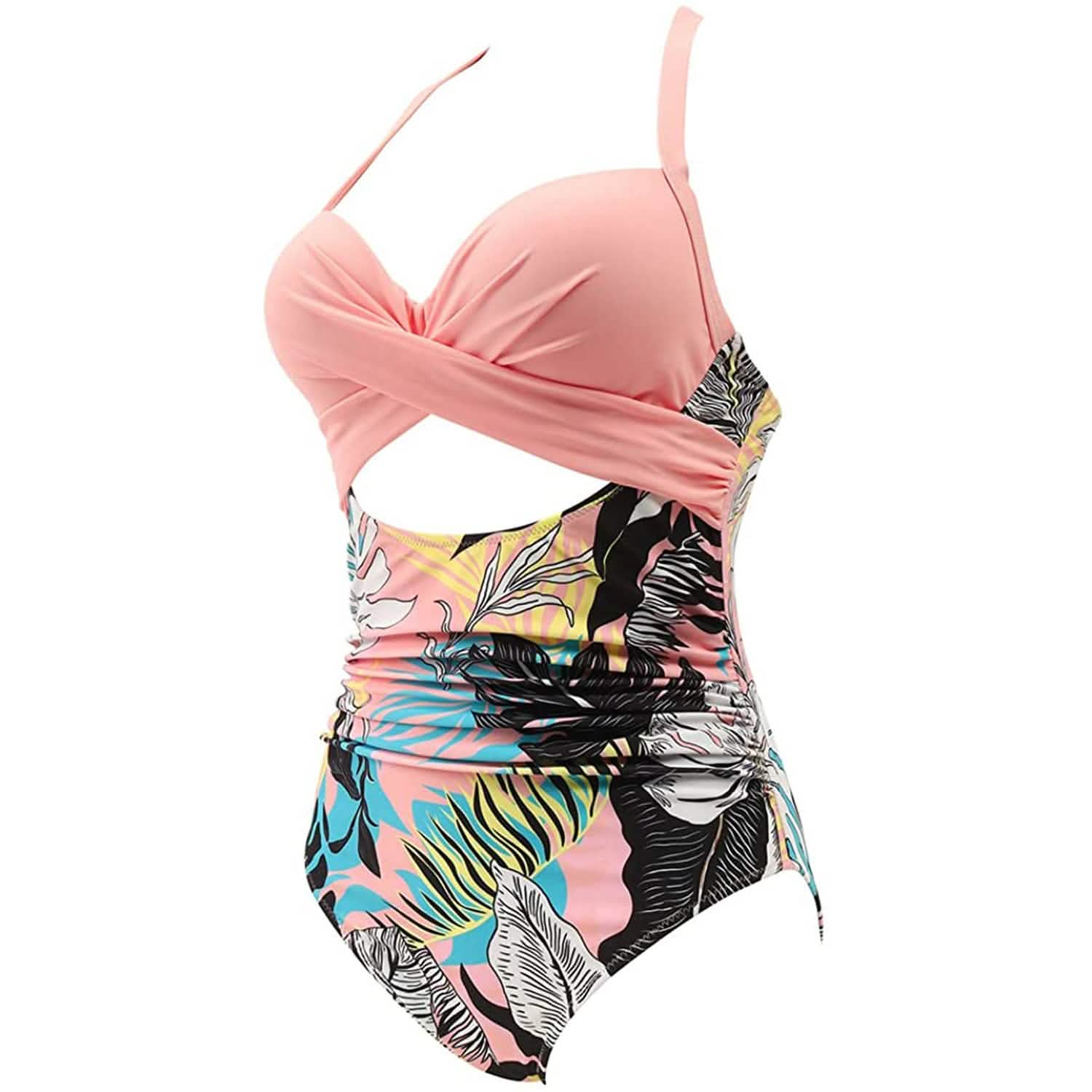 Women's One Piece High Waist Swimwear Tummy Control Cutout Women's Swimwear - Tophatter Daily Deals