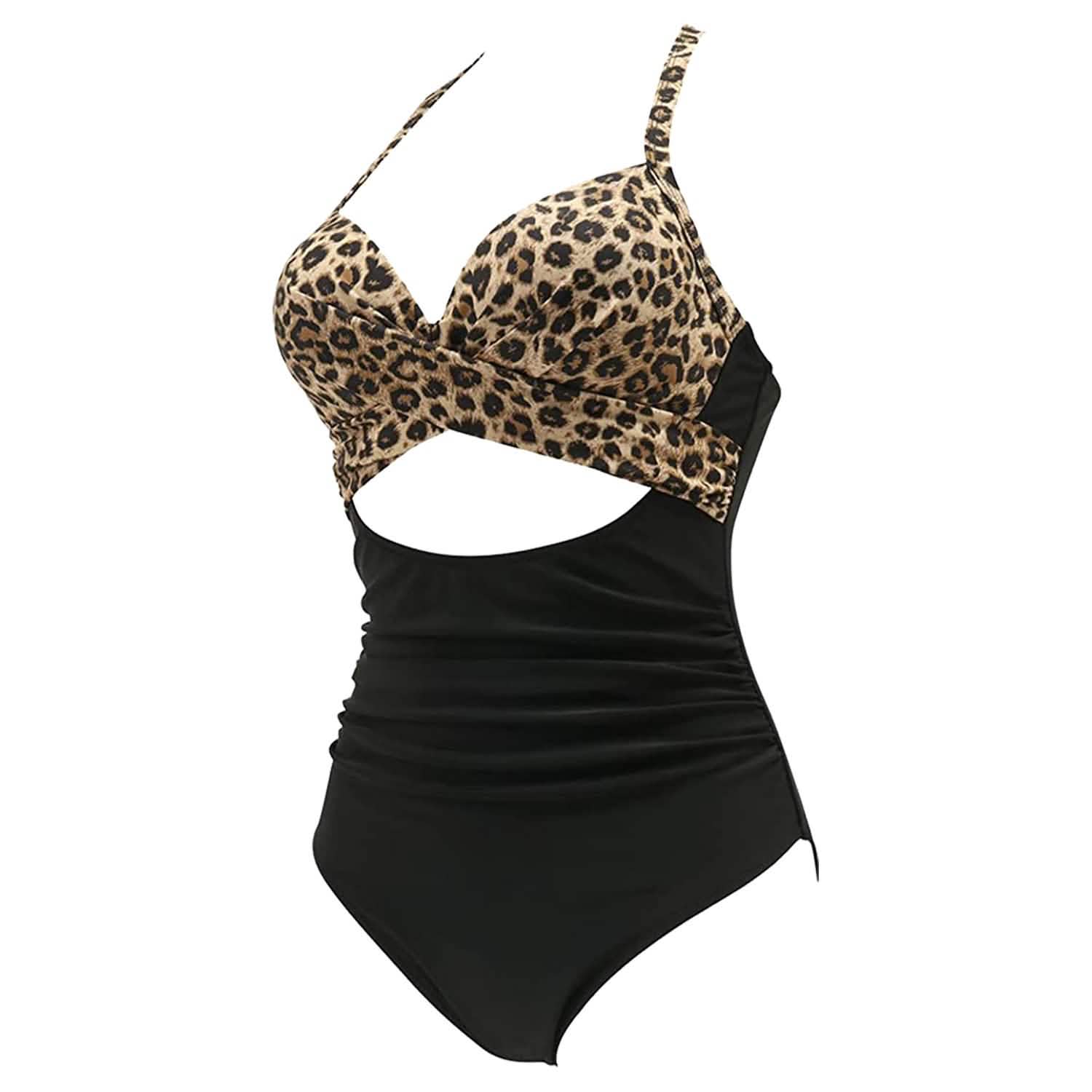 Women's One Piece High Waist Swimwear Tummy Control Cutout Women's Swimwear - Tophatter Daily Deals