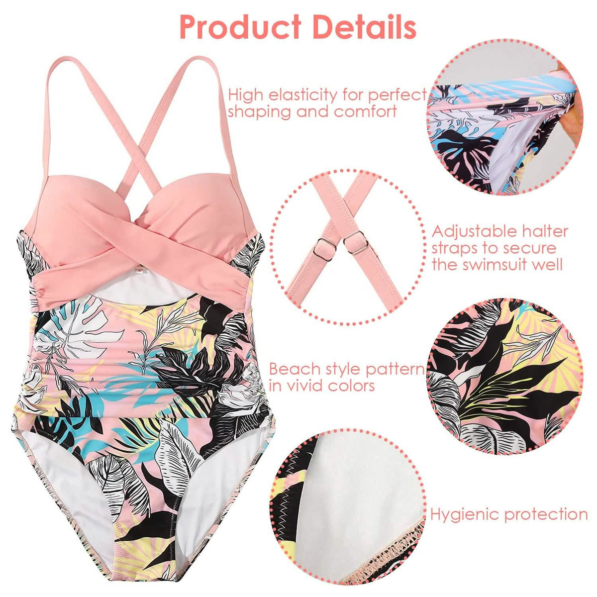 Women's One Piece High Waist Swimwear Tummy Control Cutout Women's Swimwear - Tophatter Daily Deals