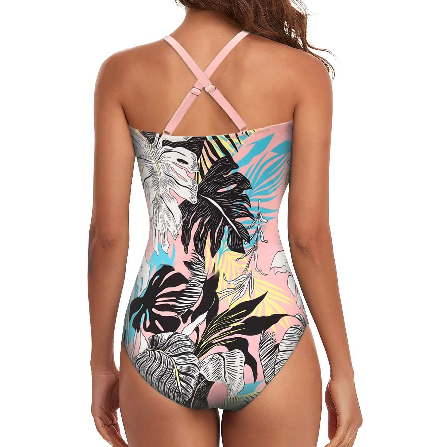 Women's One Piece High Waist Swimwear Tummy Control Cutout Women's Swimwear - Tophatter Daily Deals