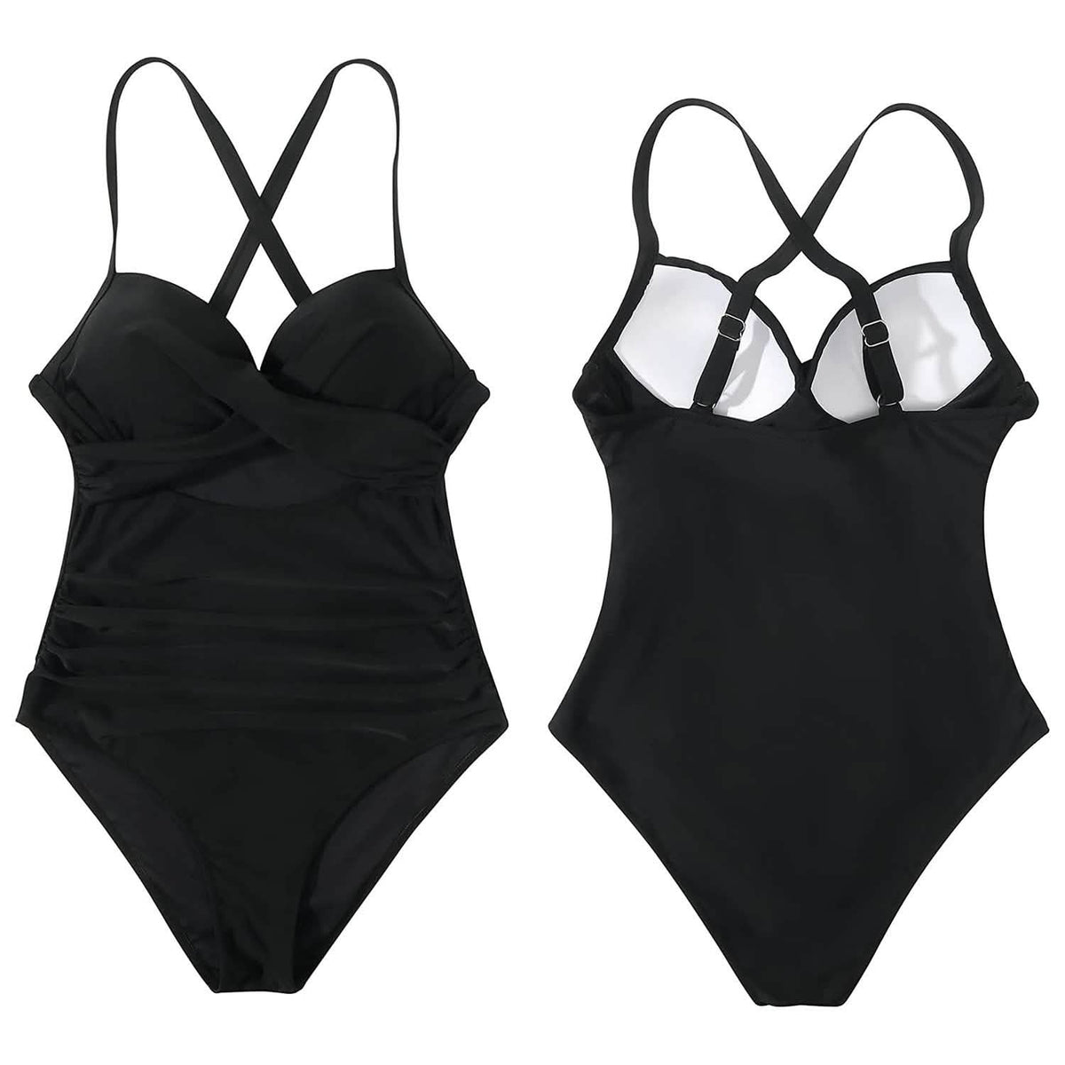 Women's One Piece High Waist Swimwear Tummy Control Cutout Women's Swimwear - Tophatter Daily Deals