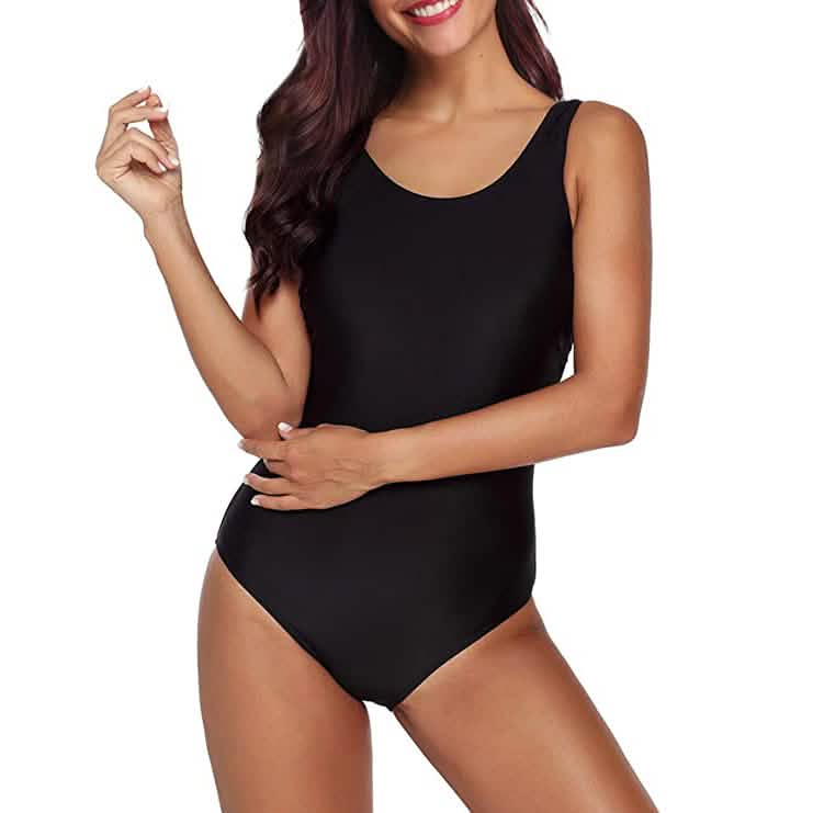 Women's One Piece Training Athletic Swimsuit Black Women's Swimwear - Tophatter Daily Deals