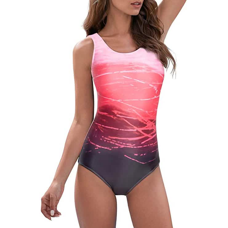 Women's One Piece Training Athletic Swimsuit Red Women's Swimwear - Tophatter Daily Deals