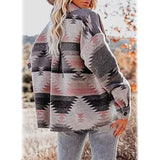 Women's Plaid Long Sleeve Button Down Collar Coat Women's Outerwear - Tophatter Daily Deals