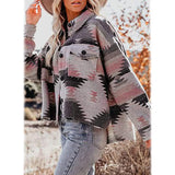 Women's Plaid Long Sleeve Button Down Collar Coat Women's Outerwear - Tophatter Daily Deals