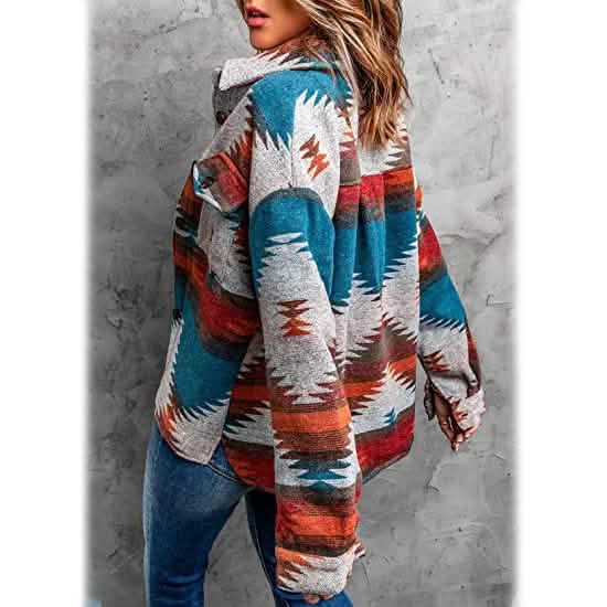 Women's Plaid Long Sleeve Button Down Collar Coat Women's Outerwear - Tophatter Daily Deals