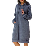 Womens Pullover Hoodie Dress Dark Gray Women's Dresses - Tophatter Daily Deals