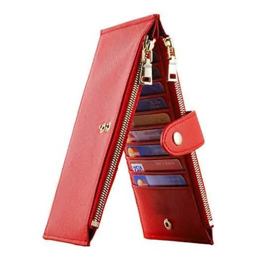 Women's RFID Blocking Wallet Red Handbags & Wallets - Tophatter Daily Deals