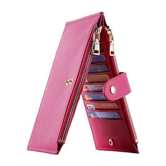 Women's RFID Blocking Wallet Rose Red Handbags & Wallets - Tophatter Daily Deals