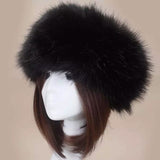 Women's Russian Faux Fluffy Fox Fur Hat Black Hats - Tophatter Daily Deals