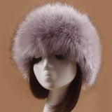 Women's Russian Faux Fluffy Fox Fur Hat Gray Hats - Tophatter Daily Deals