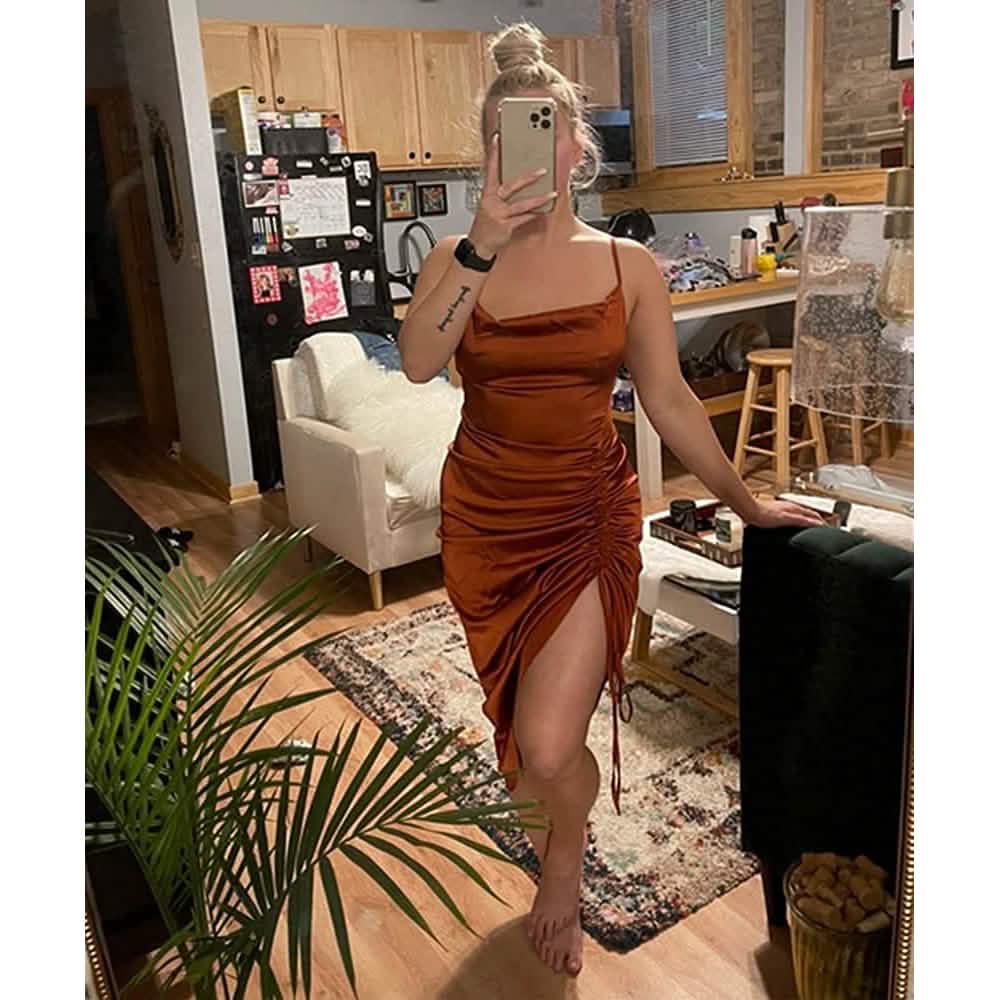 Women's Satin Spaghetti Strap Dress Women's Dresses - Tophatter Daily Deals