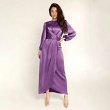 Women's Satin Swing Maxi Dress Purple Women's Dresses - Tophatter Daily Deals