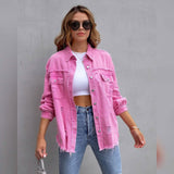 Women's Shacket Long Sleeve Denim Women's Outerwear - Tophatter Daily Deals