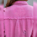 Women's Shacket Long Sleeve Denim Women's Outerwear - Tophatter Daily Deals