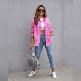 Women's Shacket Long Sleeve Denim Women's Outerwear - Tophatter Daily Deals