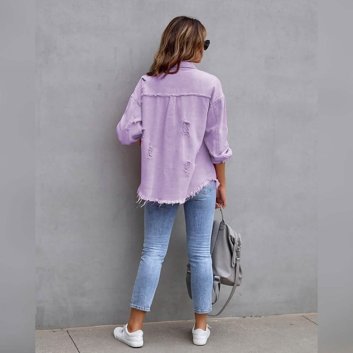 Women's Shacket Long Sleeve Denim Women's Outerwear - Tophatter Daily Deals