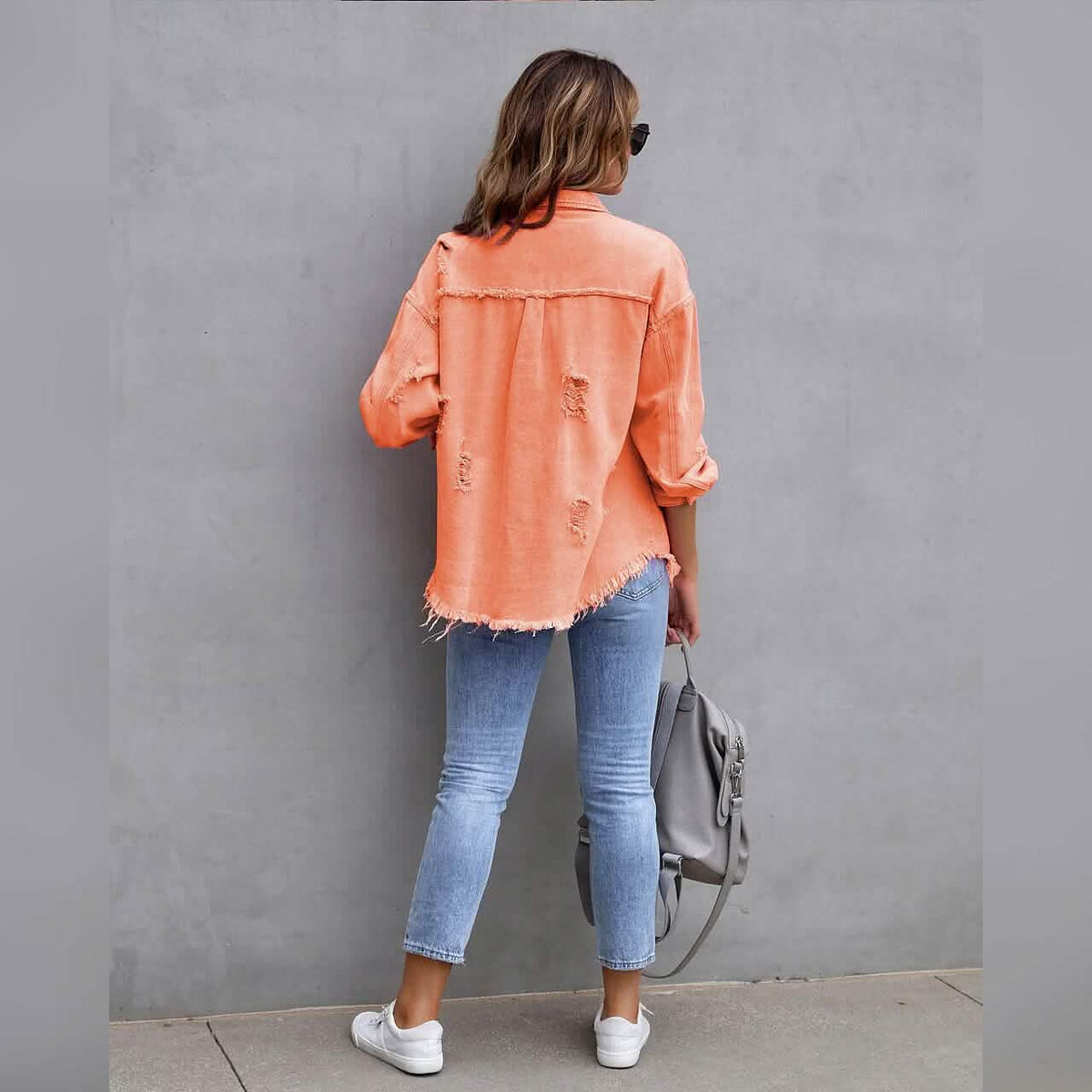 Women's Shacket Long Sleeve Denim Women's Outerwear - Tophatter Daily Deals