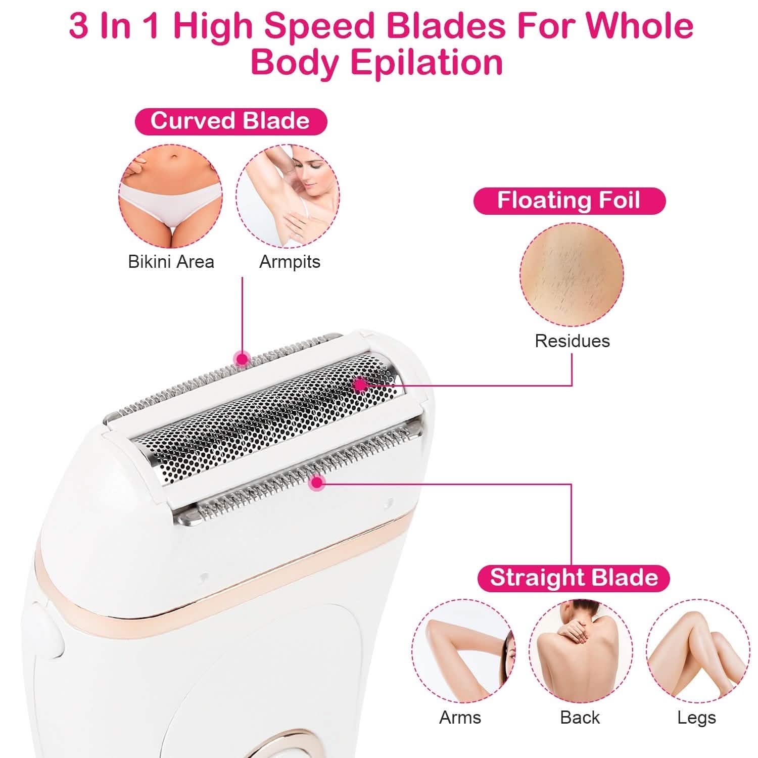 Women's Shaver Electric Hair Remover Beauty & Personal Care - Tophatter Daily Deals