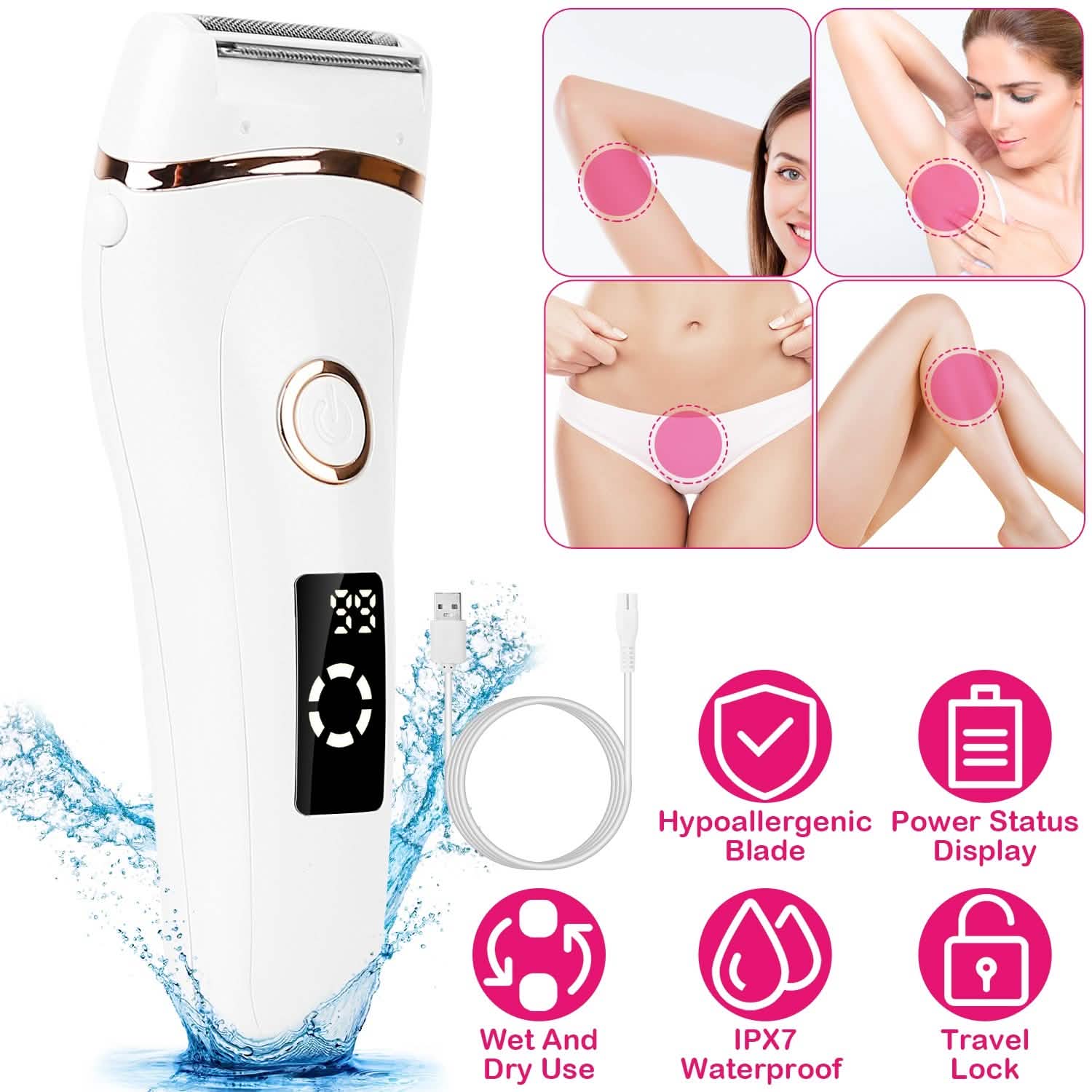 Women's Shaver Electric Hair Remover Beauty & Personal Care - Tophatter Daily Deals