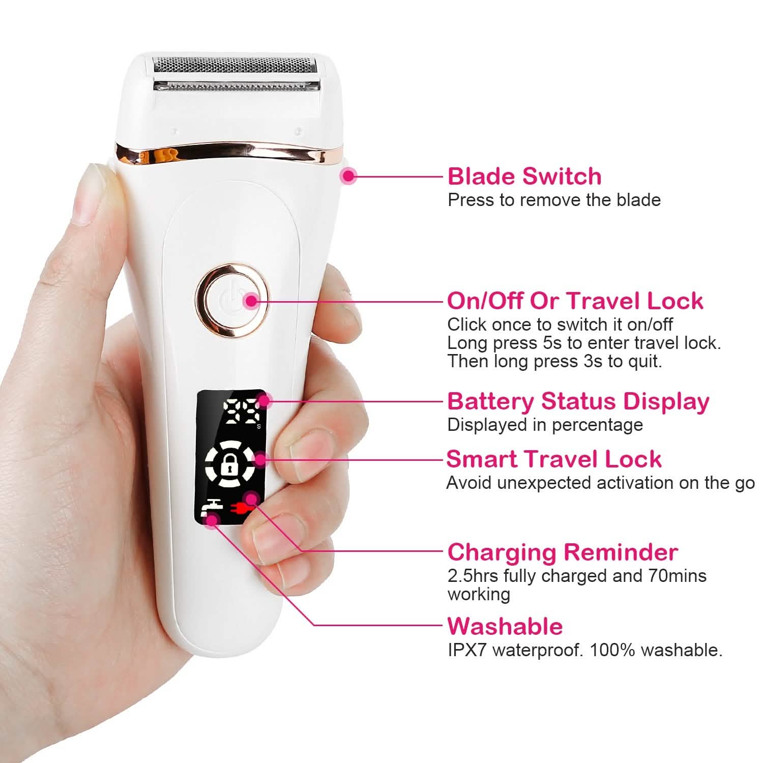 Women's Shaver Electric Hair Remover Beauty & Personal Care - Tophatter Daily Deals
