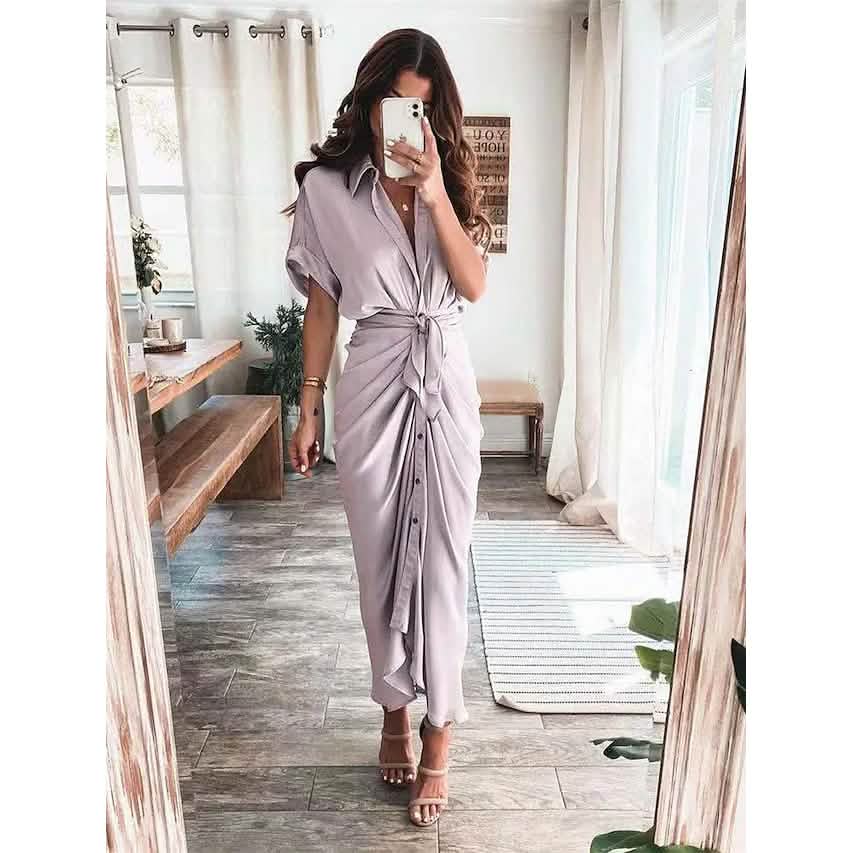 Women's Shirt Maxi Long Dress Purple Women's Dresses - Tophatter Daily Deals